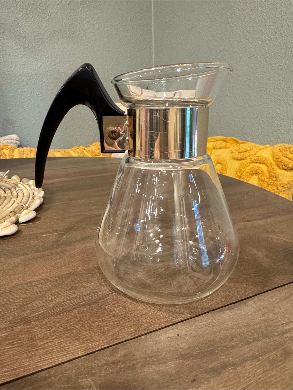 💕 Corning Glass Heat Proof Coffee Carafe, Small 2-Cup Size MCM